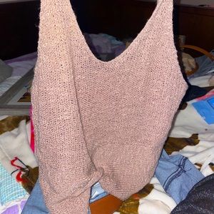 Knitted crop tank top